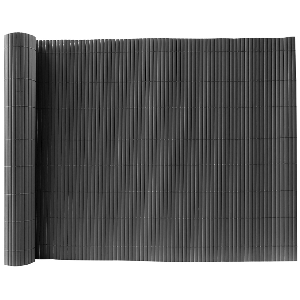 Living and Home H300 x W100 x D16cm Grey PVC Fence Sun Blocked Screen Panels Image 2