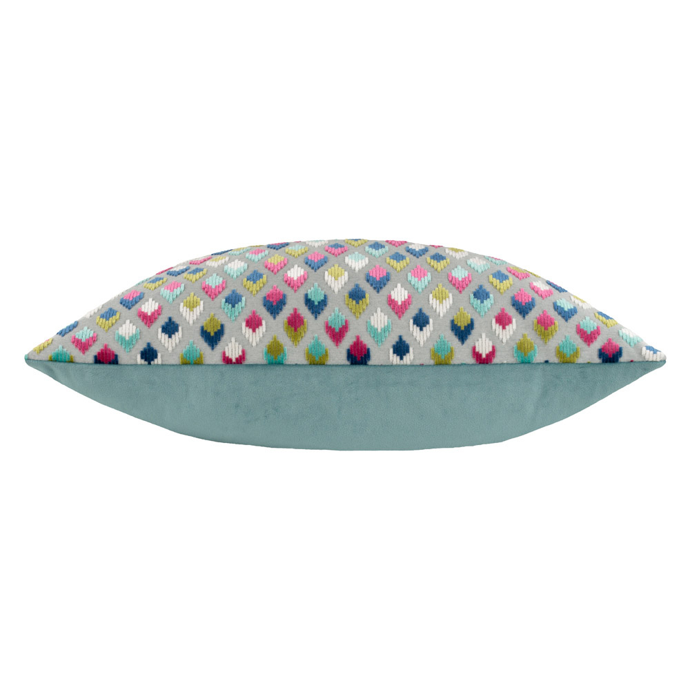 Paoletti Lexington Multicolour Velvet Jacquard Cushion Image 3