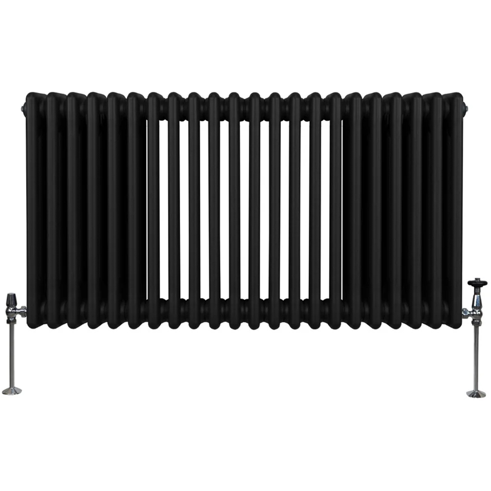 Monster Shop 5292 BTU Black Traditional 3 Column Radiator 600 x 1012mm Image 1