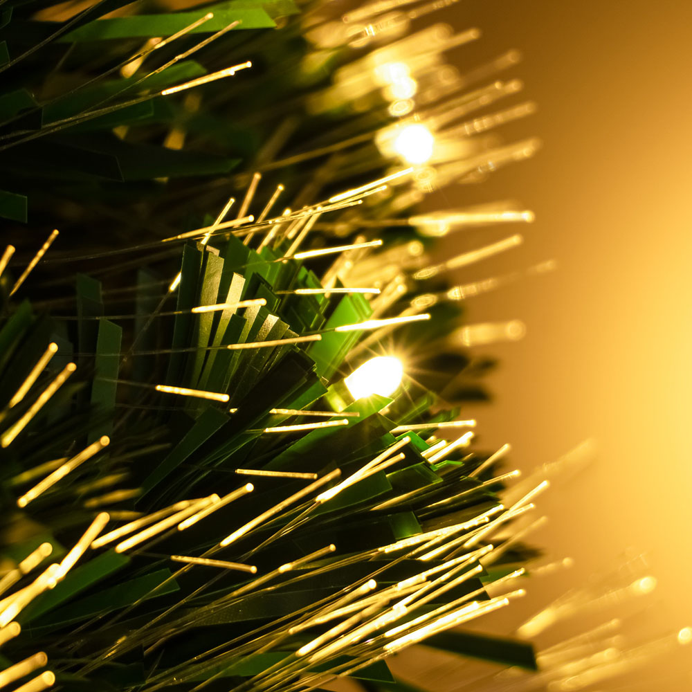 The Christmas Centre 80 Warm White LED Green Fibre Optic Artificial Xmas Tree 7ft Image 4