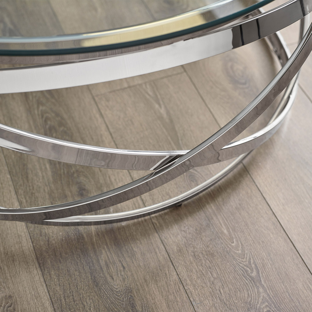 Julian Bowen Vienna Chrome Circular Coffee Table Image 5