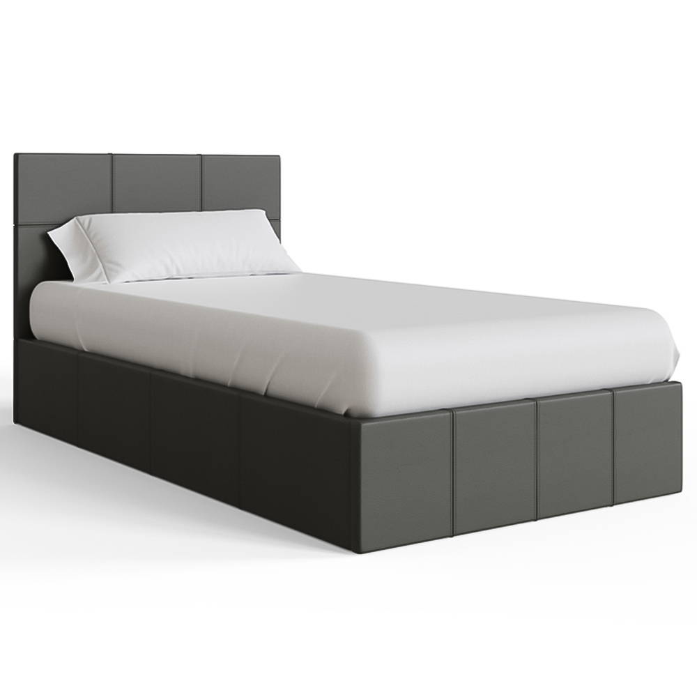 GFW Single Grey Side Lift Ottoman Bed Image 3