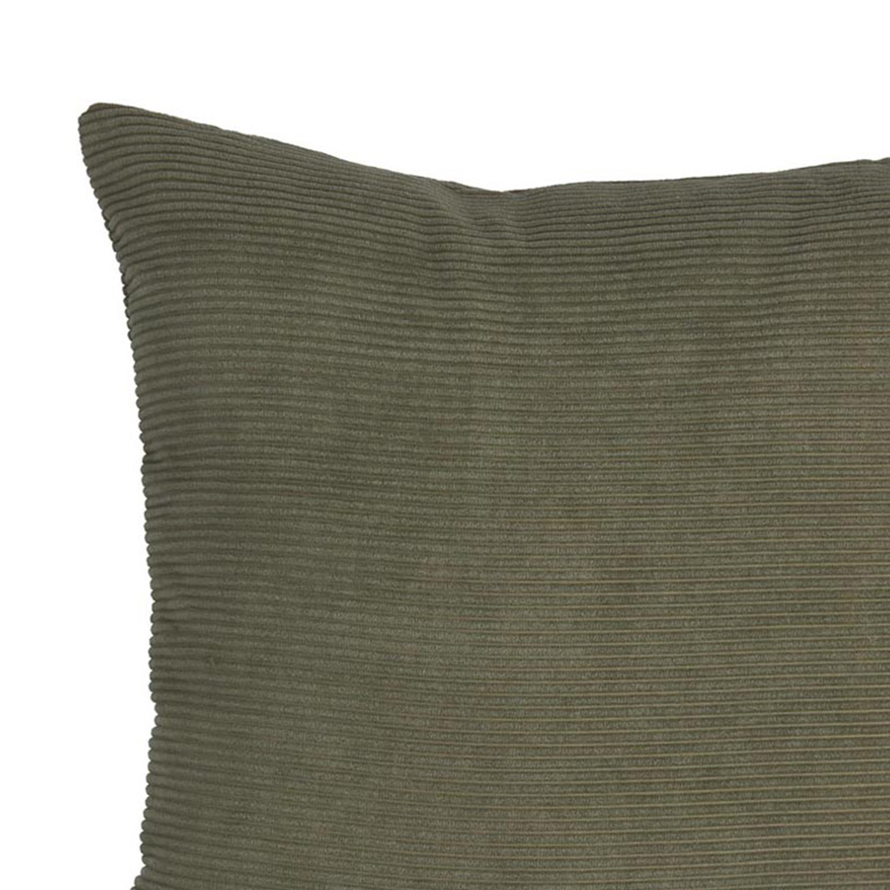 Wilko Olive Green Corduroy Cushion 43X43cm Image 3