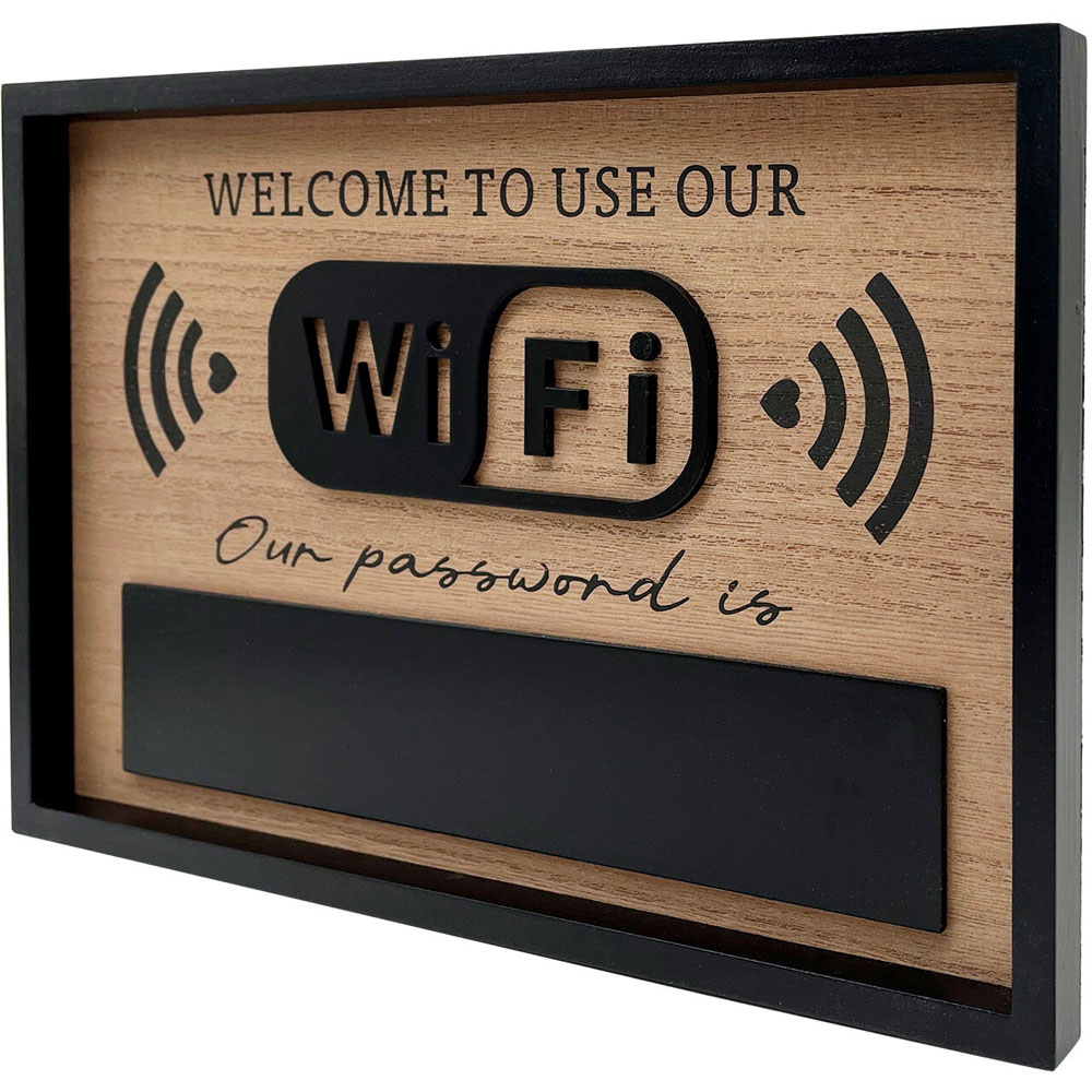 WiFi Wood Effect Sign Image 2