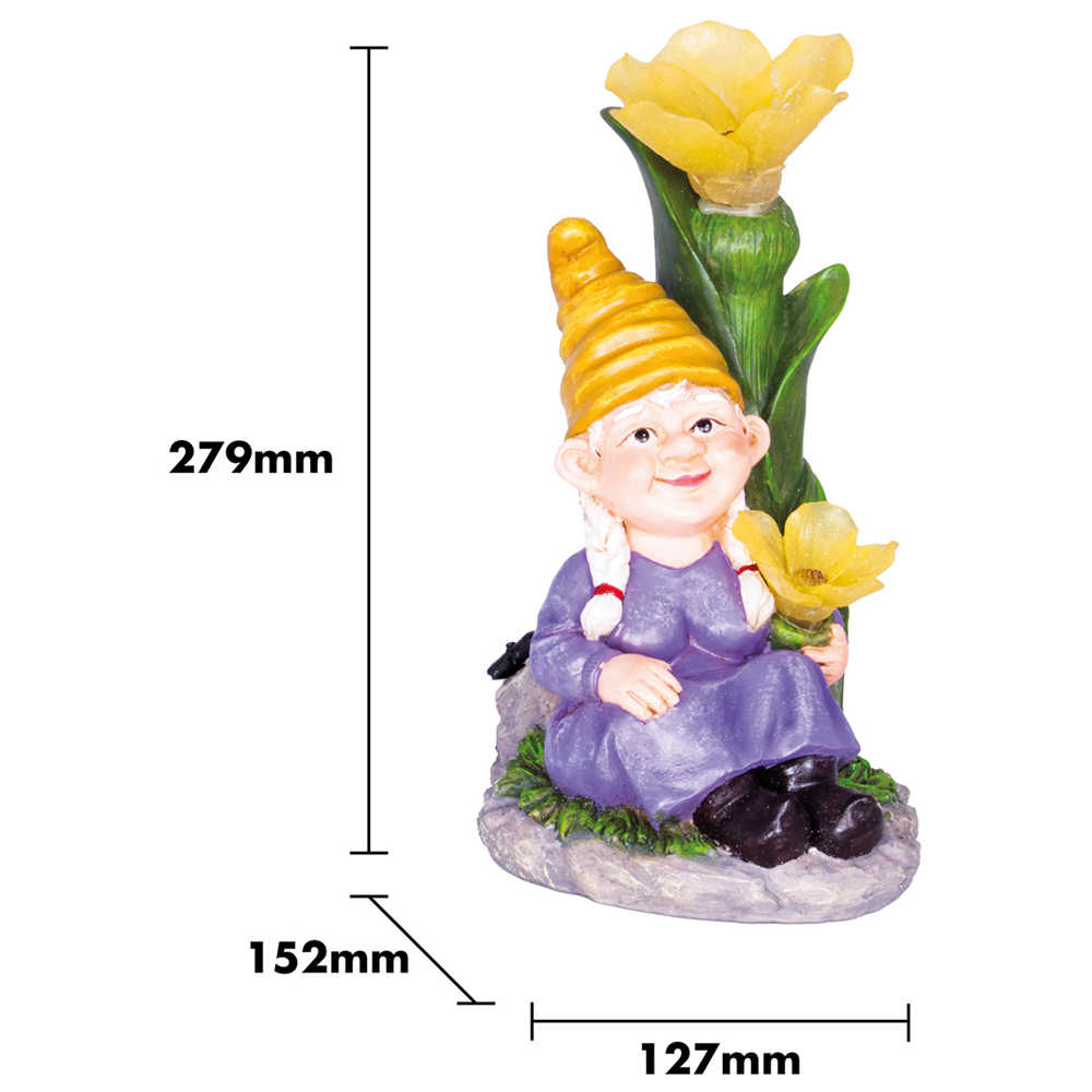 St Helens Female Gnome Under Light Up Lilly Image 4