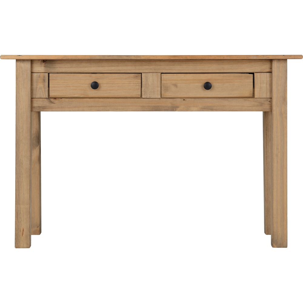 Seconique Panama 2 Drawer Natural Wax Console Table Image 4