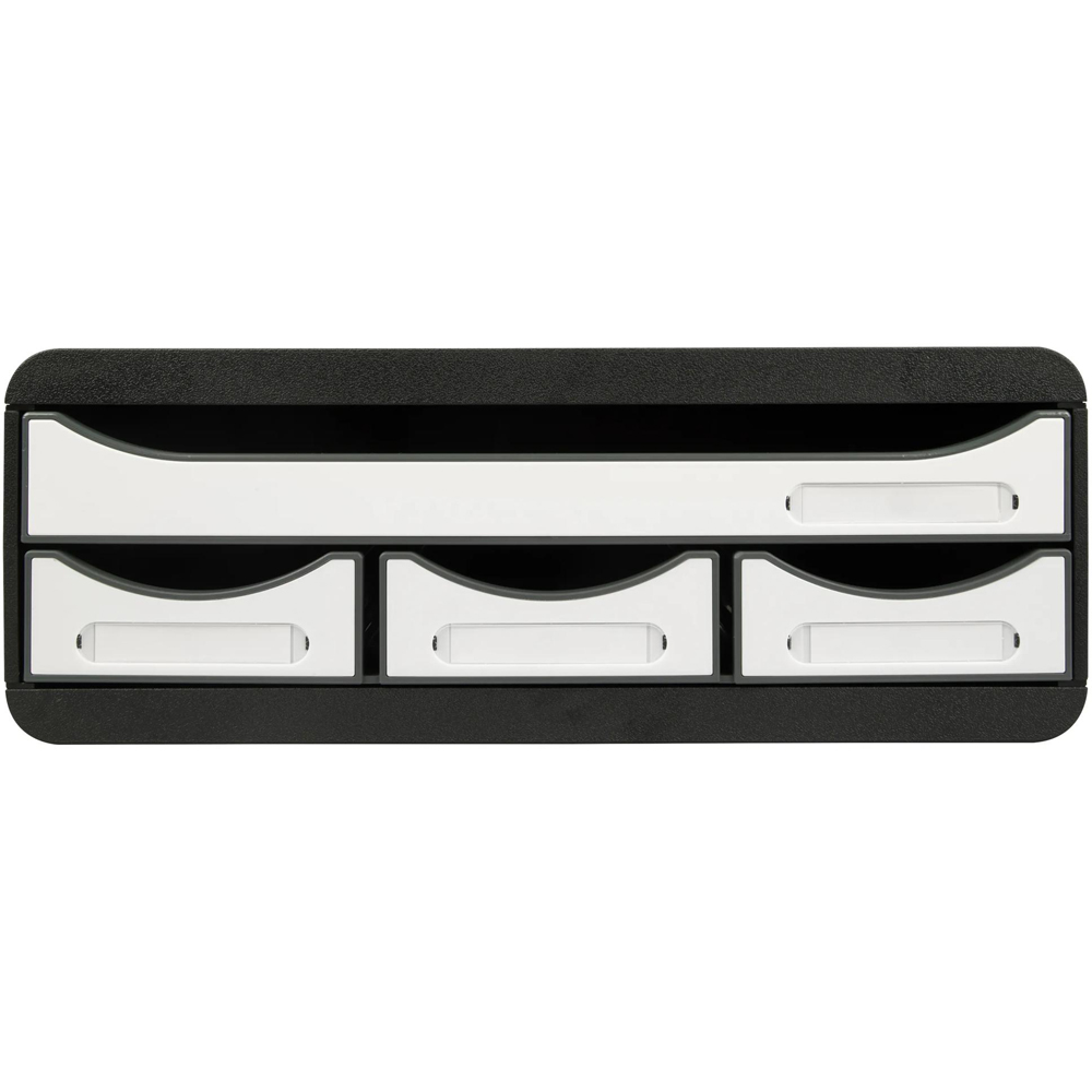 Exacompta Mini 4 Drawer Glossy White Toolbox Image 2