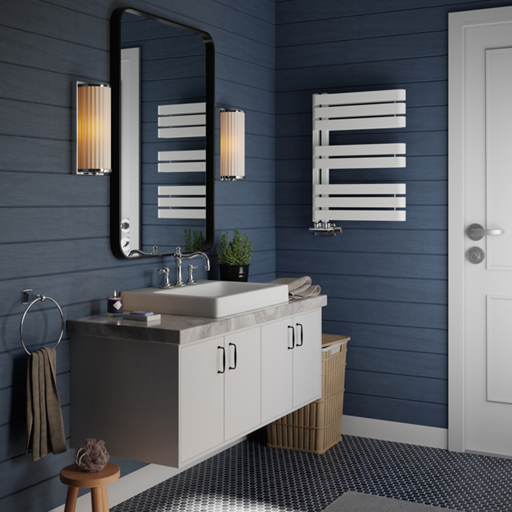 Terma Warp S Matt White Heated Towel Rail 1535 BTU 655 x 500mm Image 6
