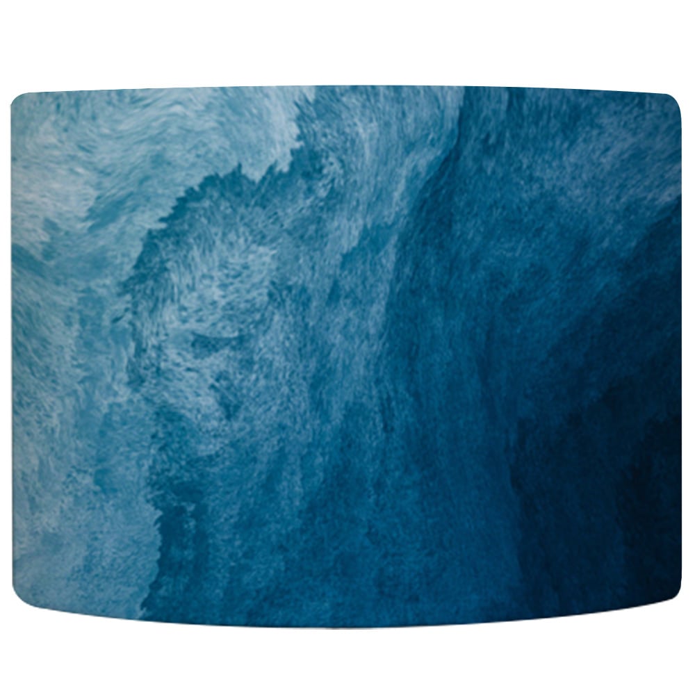 Benjamin Tate Design Small Abstract Blue Liquid Fluid Lamp Shade Image 1