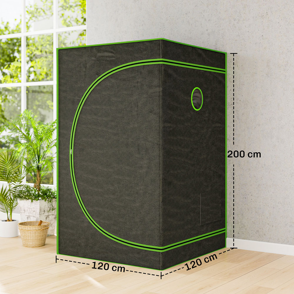 Outsunny Black Reflective Mylar Hydroponic 3.9 x 3.9ft Grow Tent Image 9