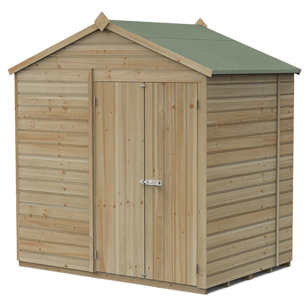 Forest Garden Beckwood 7 x 5ft Double Door Shiplap Apex Shed Image 1