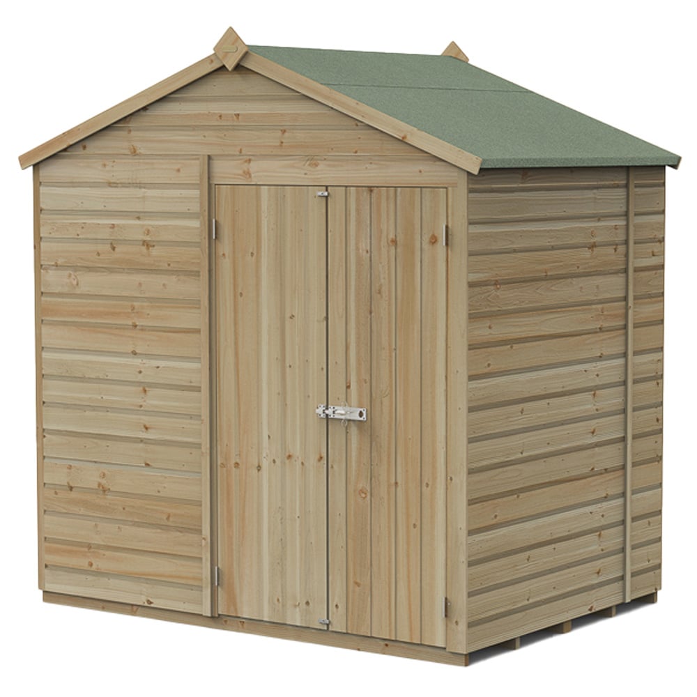 Forest Garden Beckwood 7 x 5ft Double Door Shiplap Apex Shed Image 1