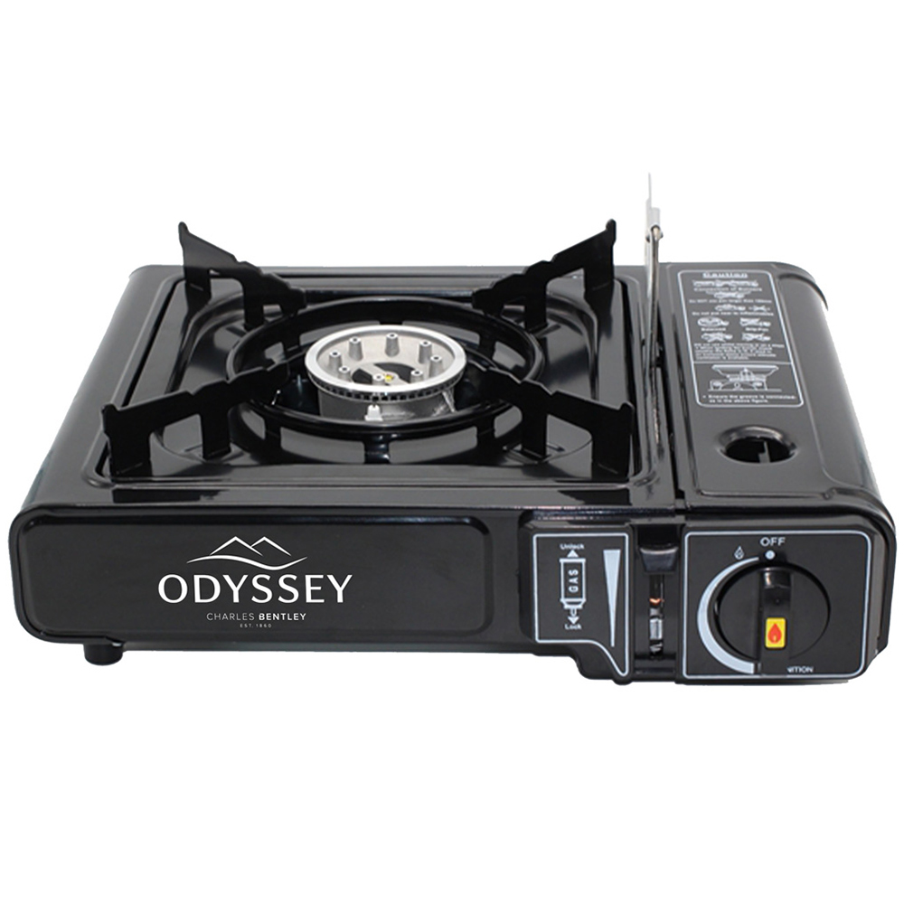 Charles Bentley Odyssey Black Camping Single Gas Stove Image 1
