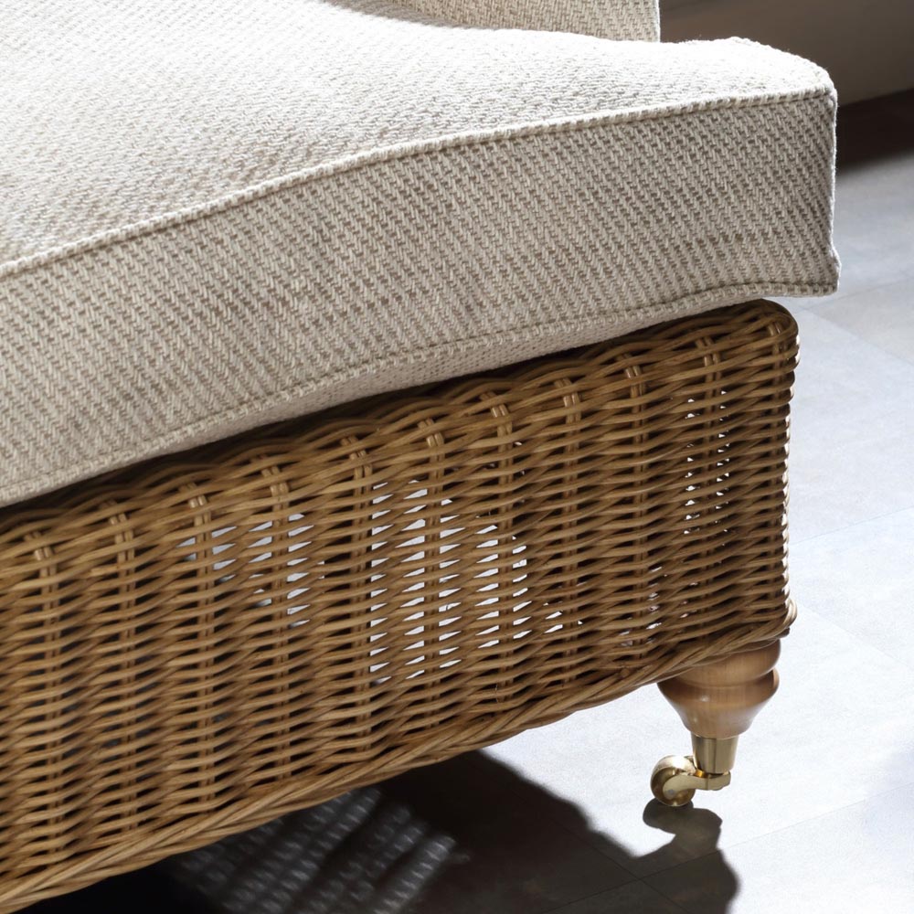 Desser Furniture Seville 2 Seater Light Oak Natural Rattan Jasper Sofa Image 3