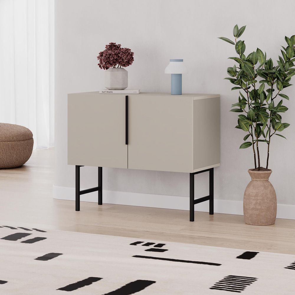 Decortie Tona 2 Door Sandstone Console Table Image 5