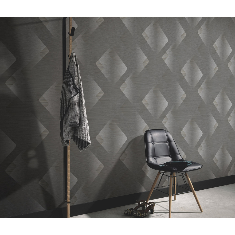 Erismann Elysium Vertex Silver Wallpaper Image 6