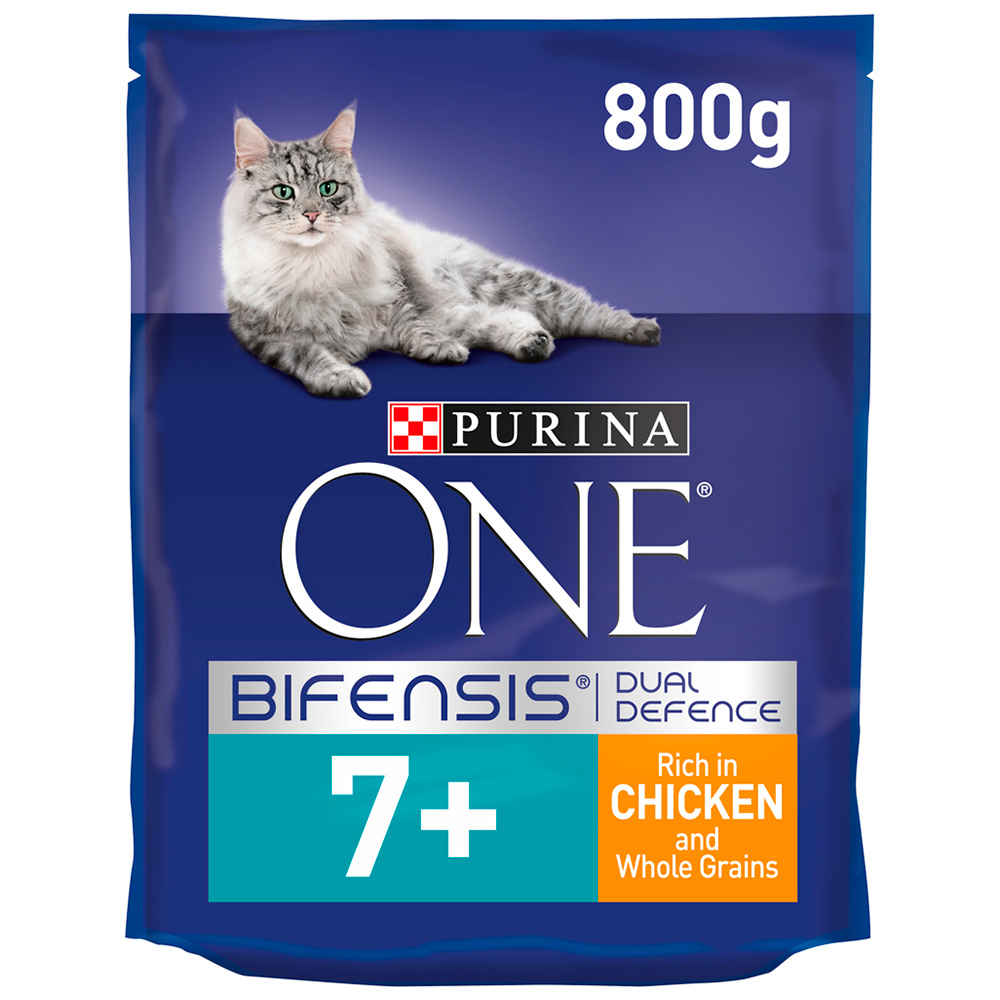 Purina ONE Chicken Senior 7+ Dry Cat Food 800g Image 1