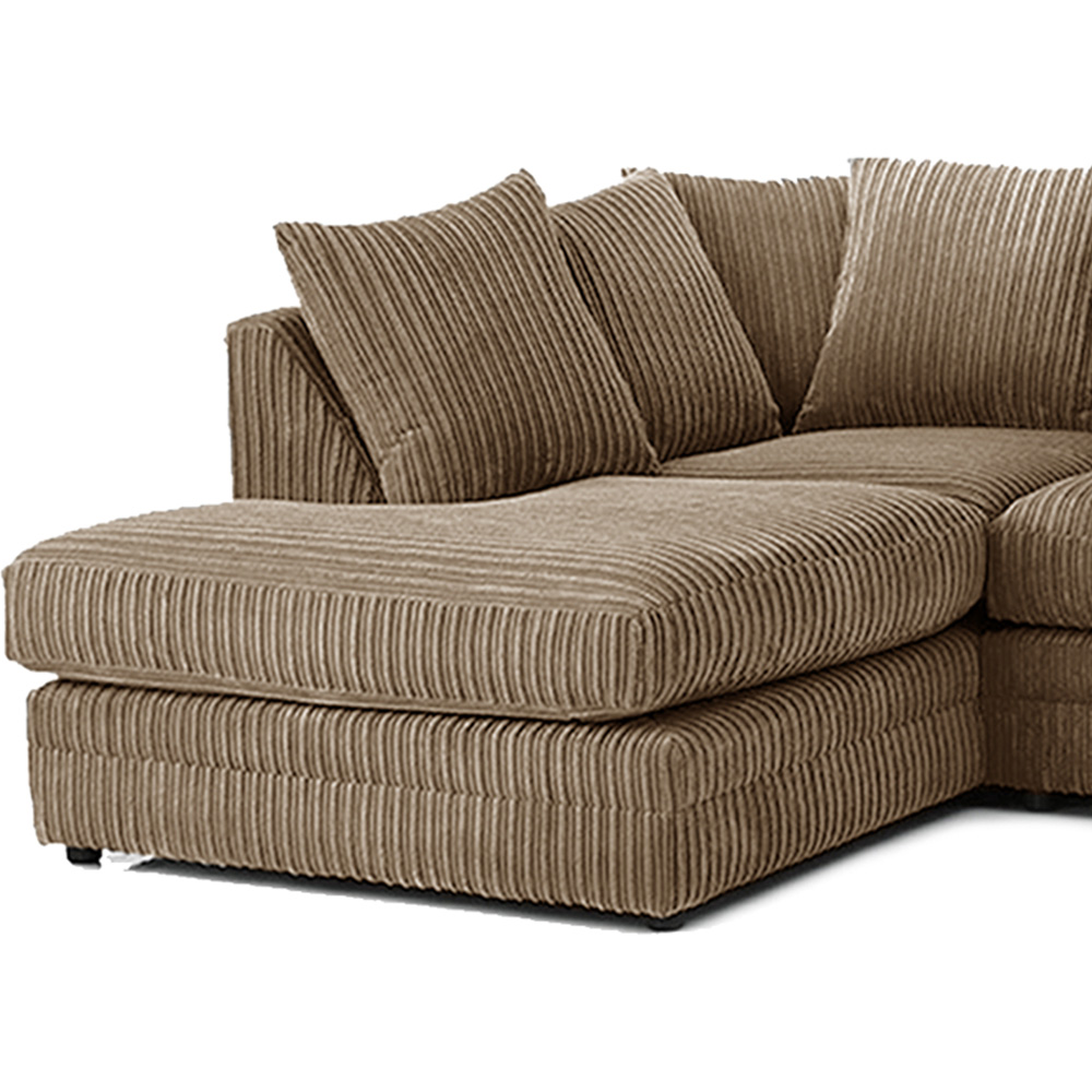 Portland Luxor 4 Seater Coffee Jumbo Cord Left Hand L Shape Corner Sofa Image 3