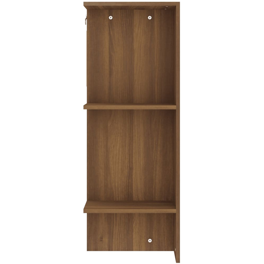 vidaXL Single Door 2 Shelf Brown Hallway Cabinet Image 7