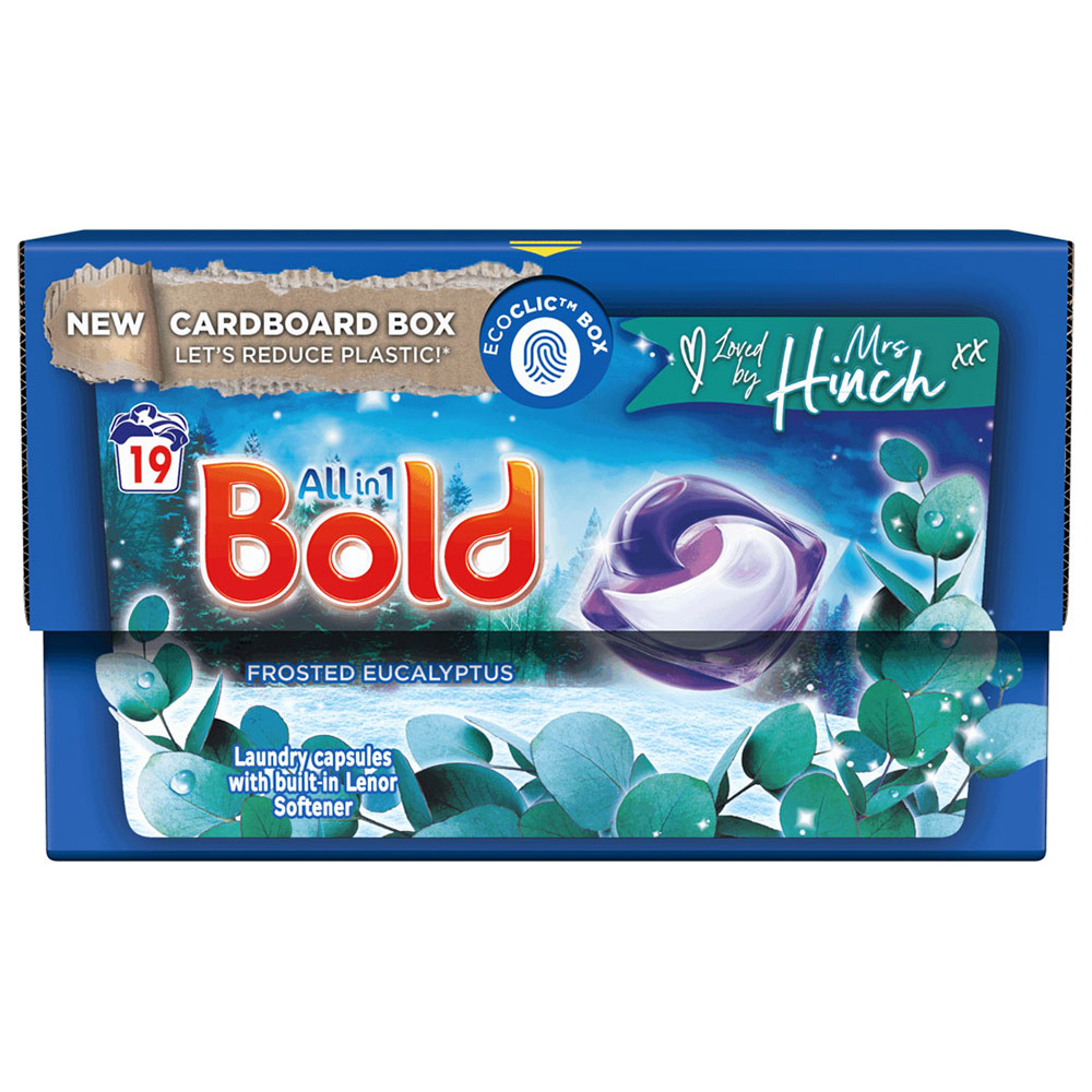 Bold All-in-1 Pods Frosted Eucalyptus Washing Liquid Capsules 19 Washes Image