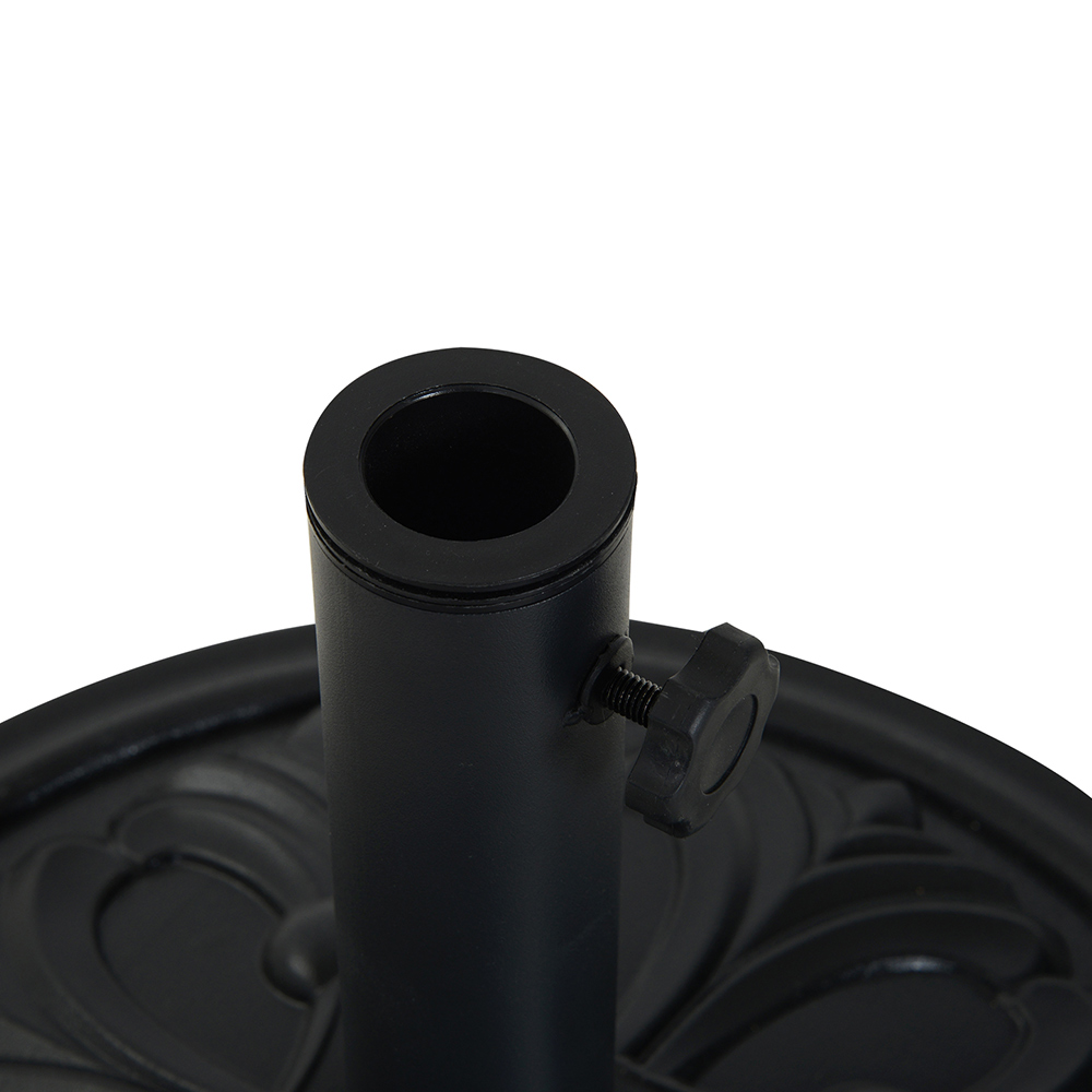 Outsunny 13kg Round Parasol Base Black Image 5