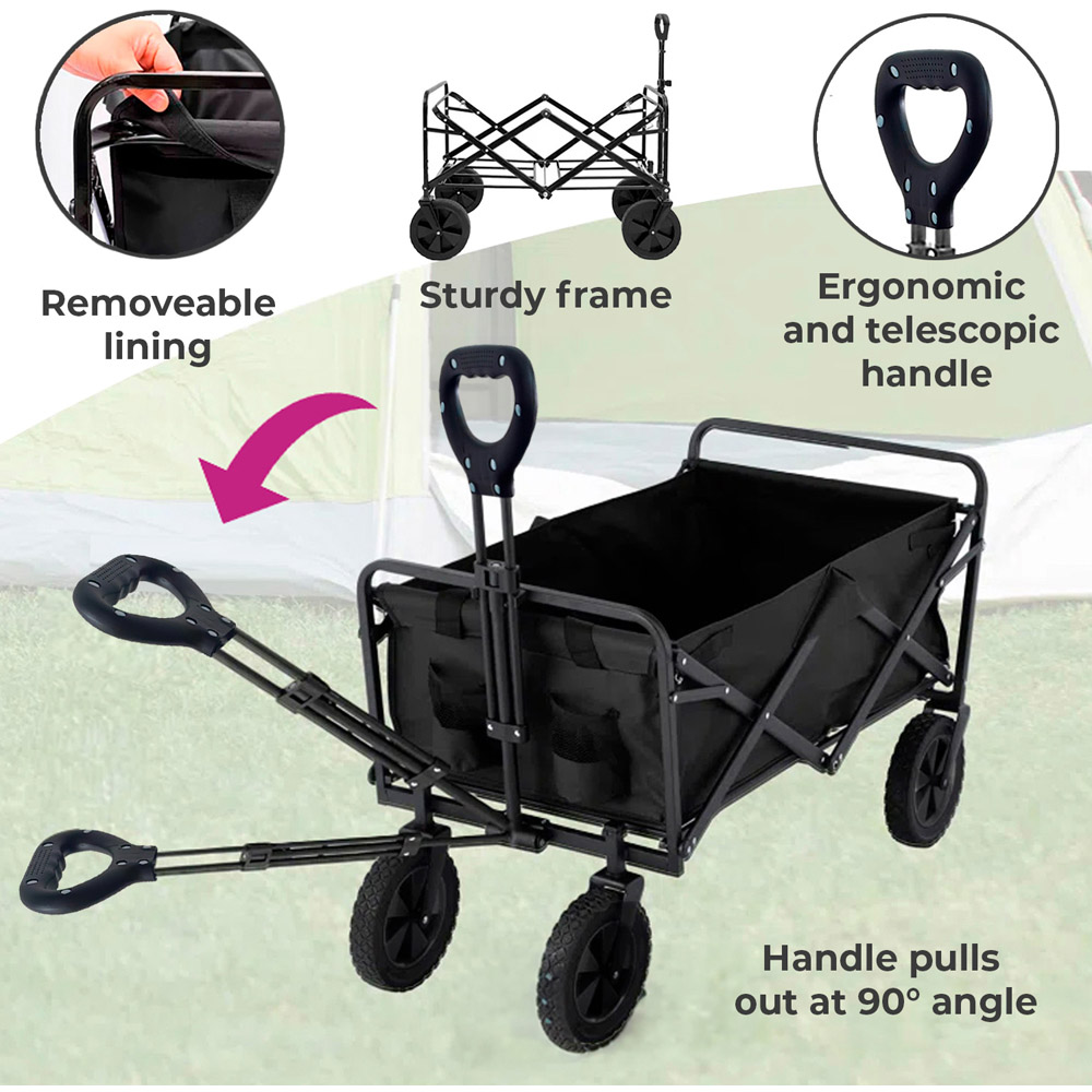Neo Black Foldable Garden Festival Cart 150kg Image 9