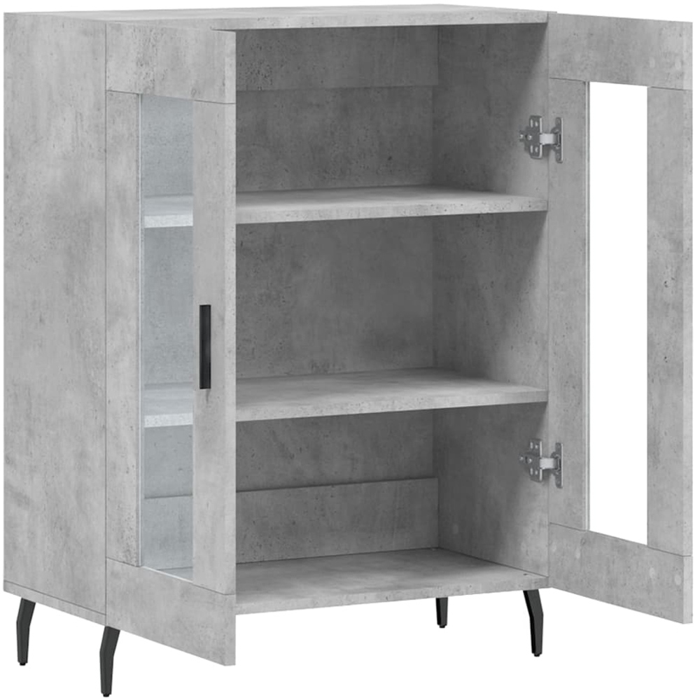 vidaXL 2 Door 3 Shelf Concrete Grey Sideboard Image 6