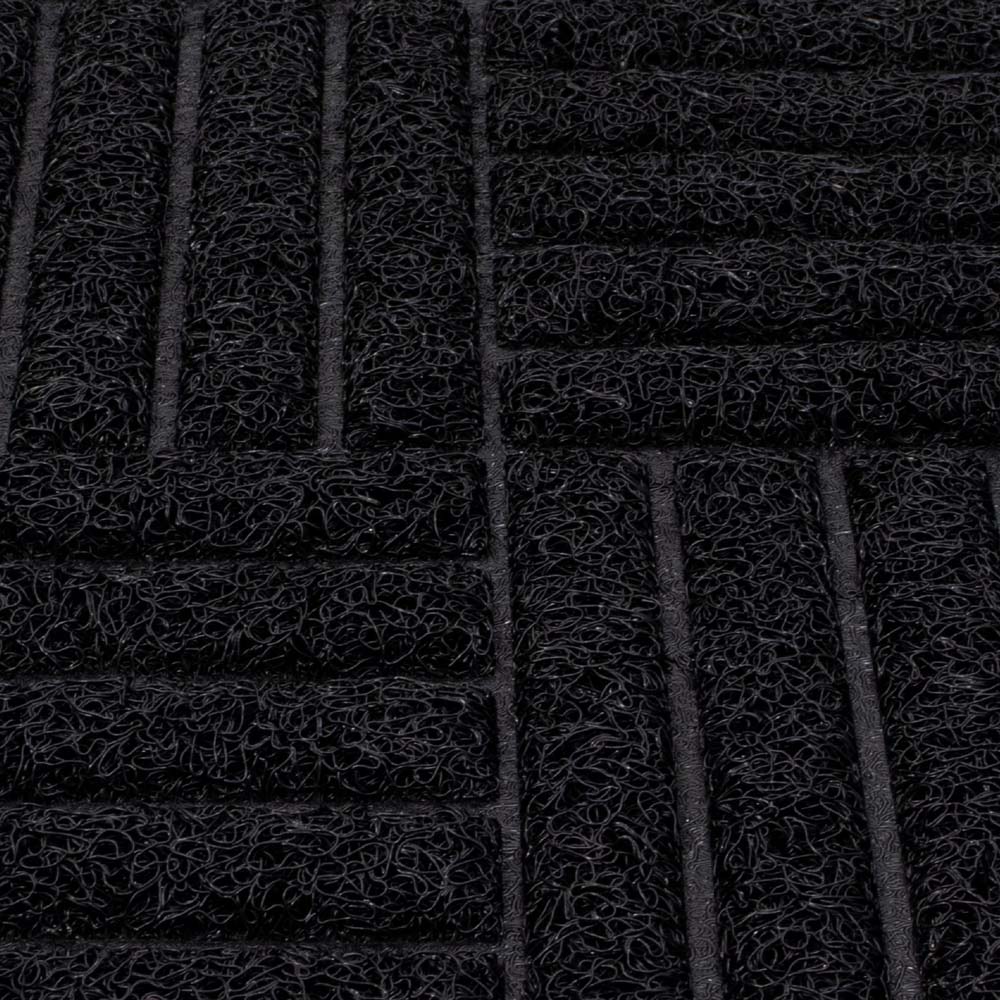JVL Black Square Mud Grabber Scraper Doormat 40 x 60cm Image 4