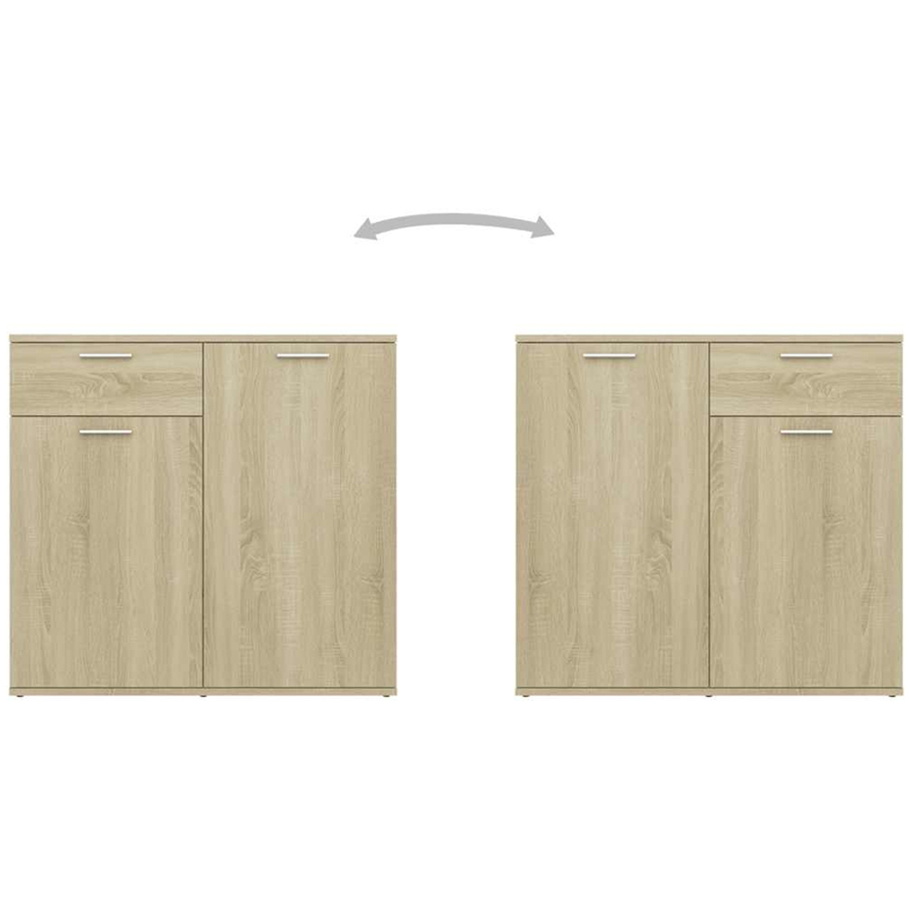 vidaXL 4 Door 2 Drawer Sonoma Oak Sideboard Image 6