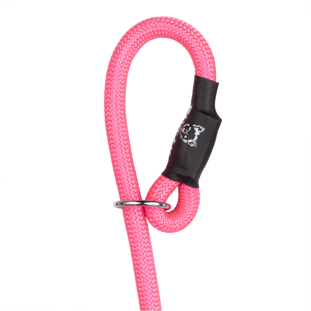 Bunty Large 10mm Pink Rope Slip-On Lead For Dogs Image 2