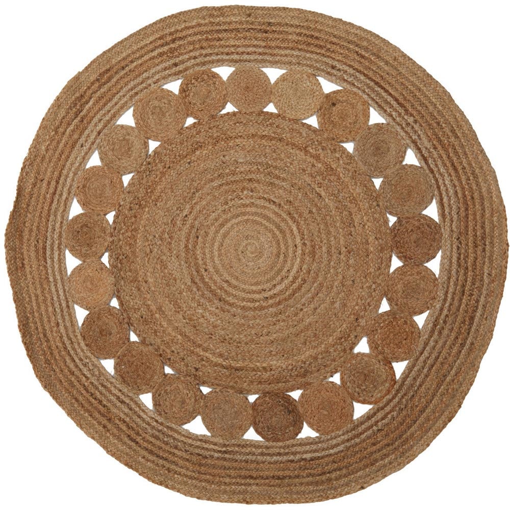 Premier Housewares Bosie Demir Natural Round Jute Rug Image 1