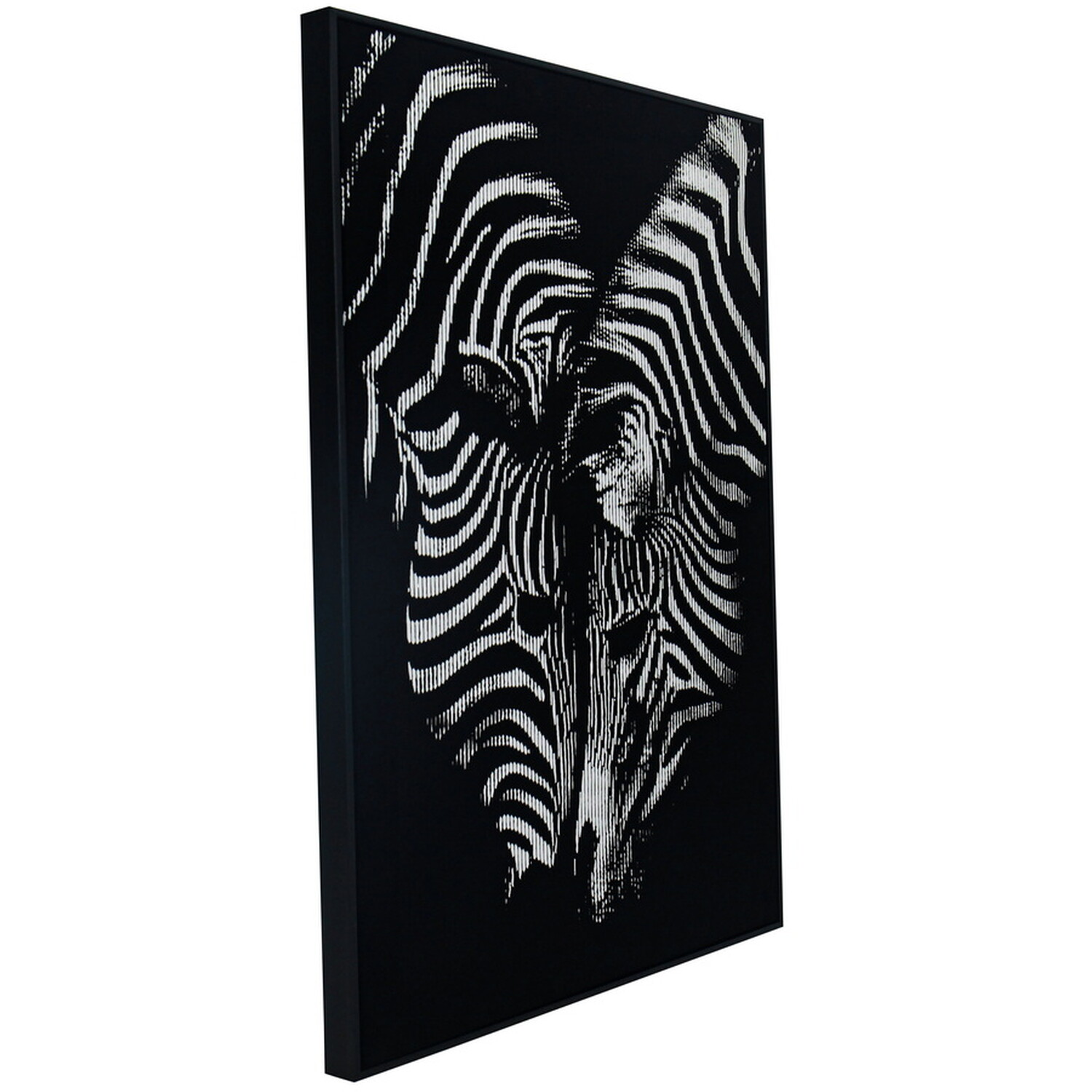 Zebra Mirage Framed Wall Art Black Image 2