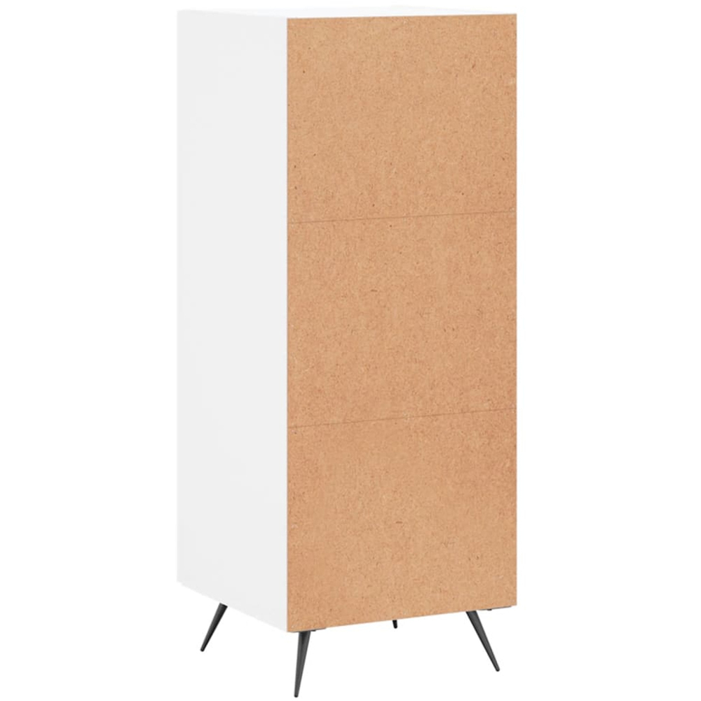 vidaXL Single Glass Door White Sideboard Image 8