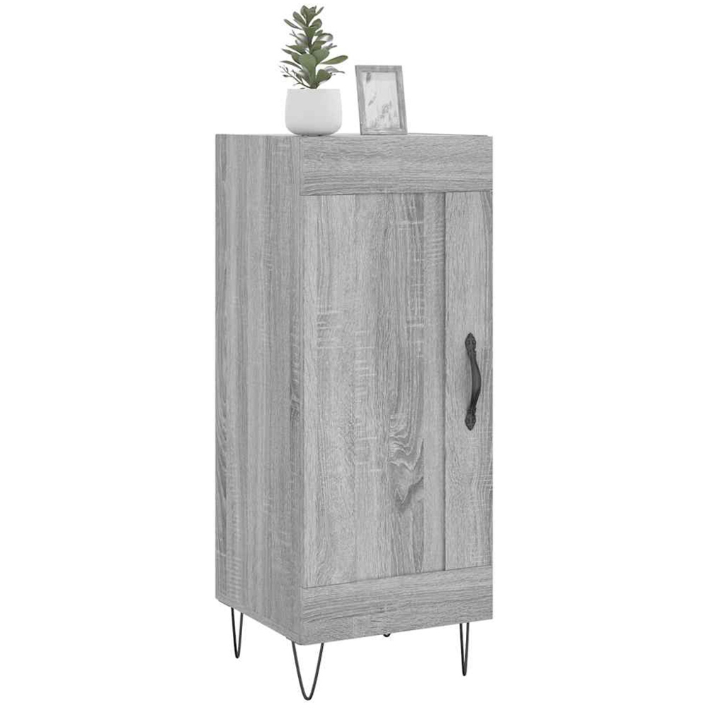 vidaXL Single Door Grey Sonoma Wooden Sideboard Image 3