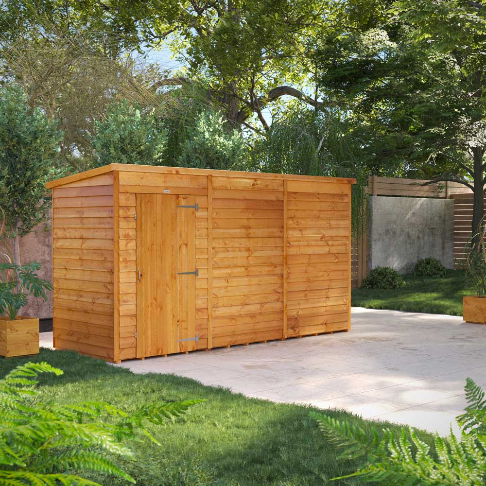 Power 12 x 4ft Overlap Pent Garden Shed Image 2