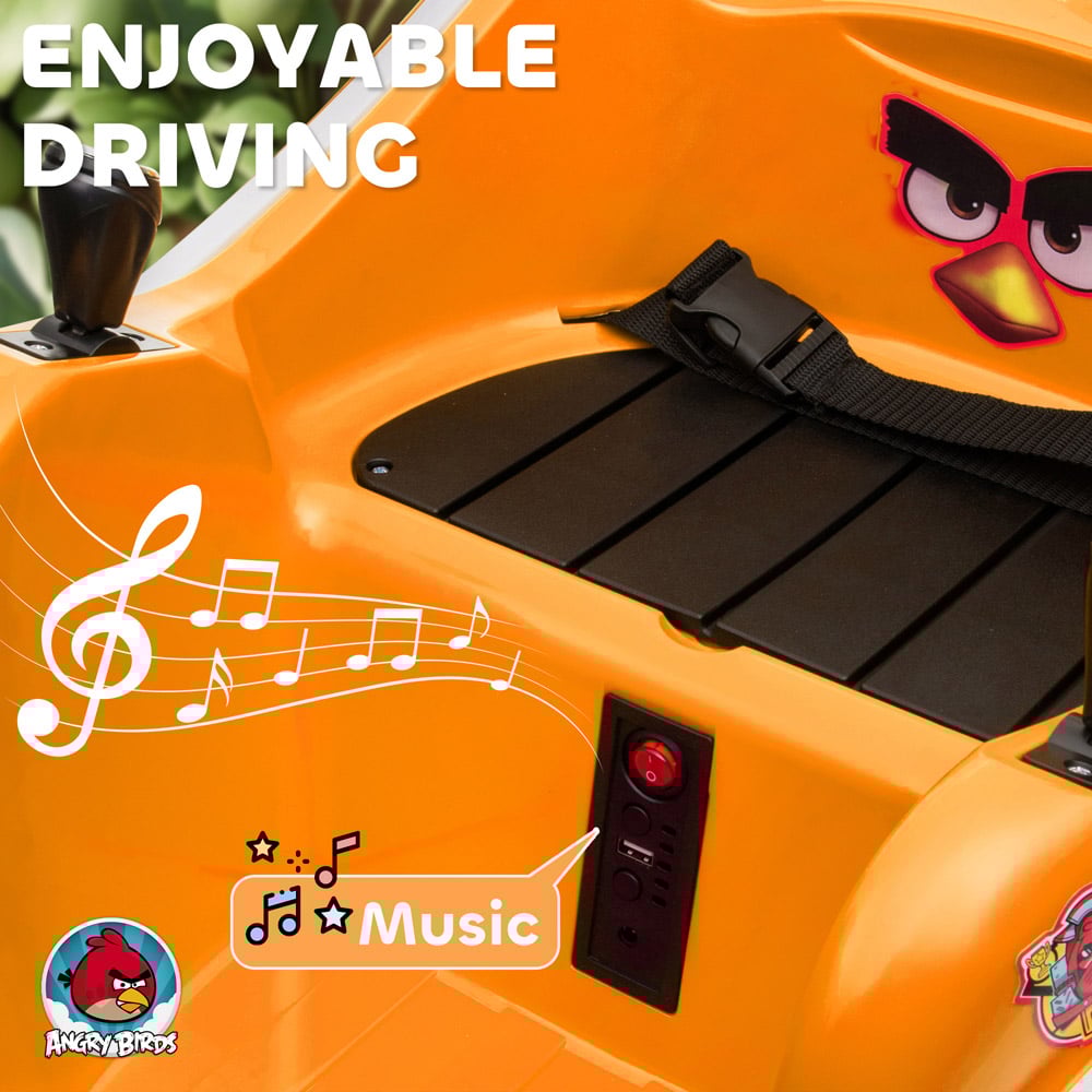 Tommy Toys Orange Angry Bird Kids Licensed Bumper Car with Joysticks Image 7
