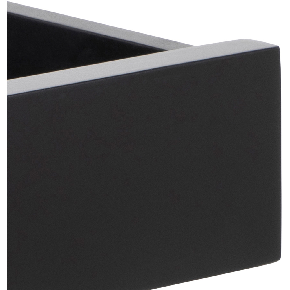 Florence Cholet Single Drawer Single Shelf Black Square Bedside Table Image 7