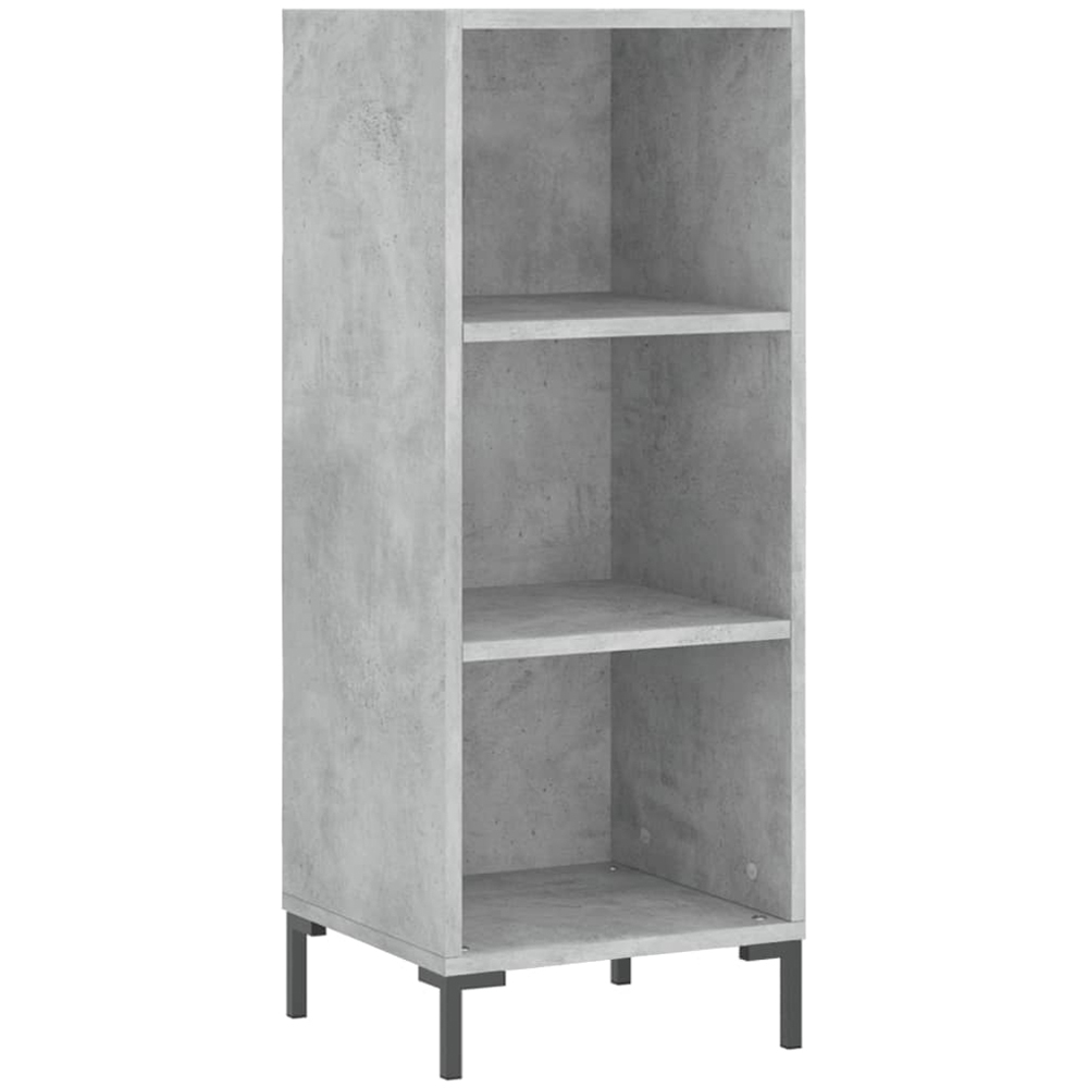 vidaXL Single Door 3 Shelf Concrete Grey Highboard Image 7