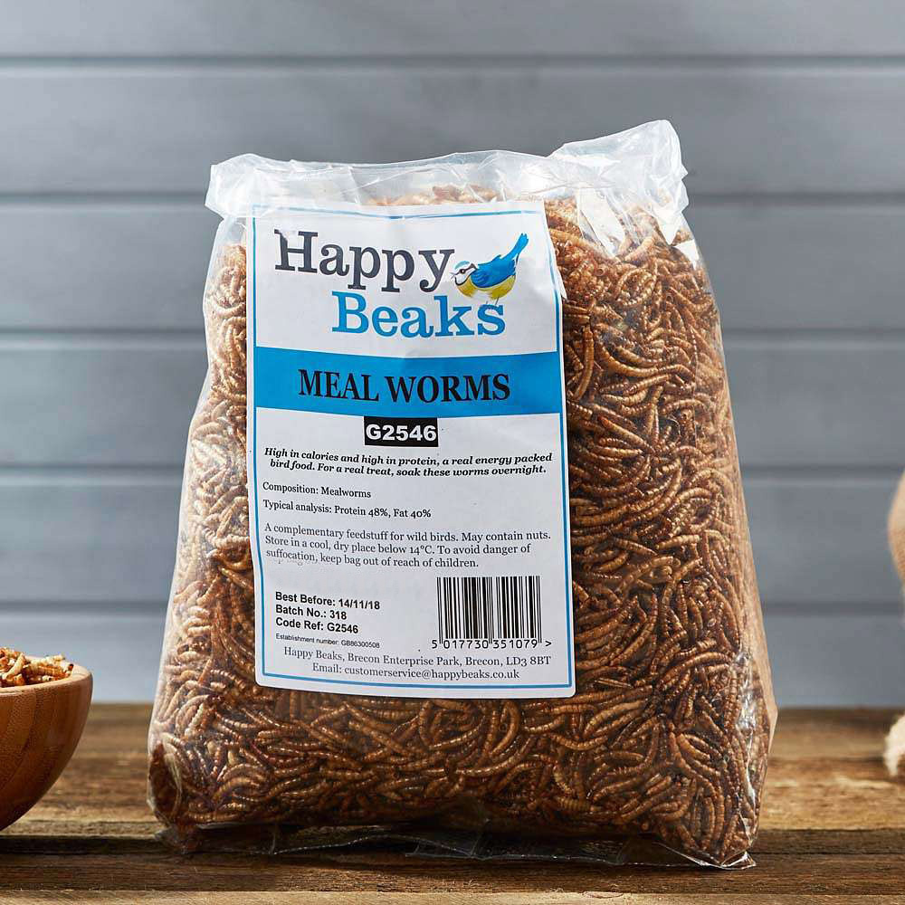 Happy Beaks Meal Worms Bird Food Bag 200g Image 2