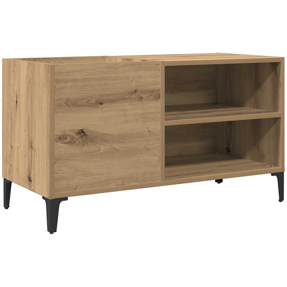 vidaXL 2 Shelf Artisan Oak Record Cabinet Image 2