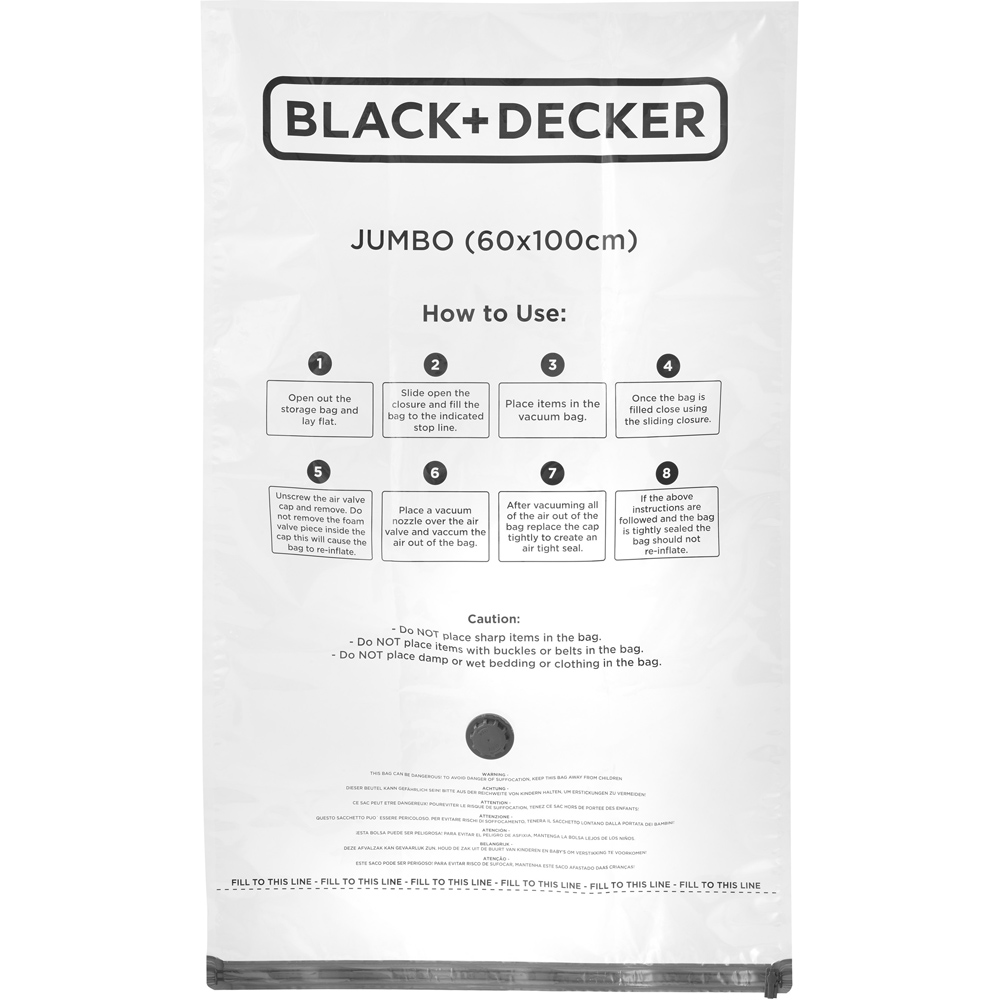 Black + Decker Extra Jumbo Vacuum Storage Bag 6 Pack Image 4