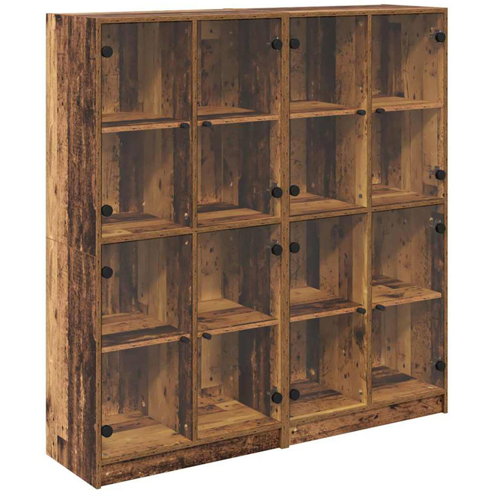 vidaXL 8 Glass Door Old Wood Sideboard Image 2