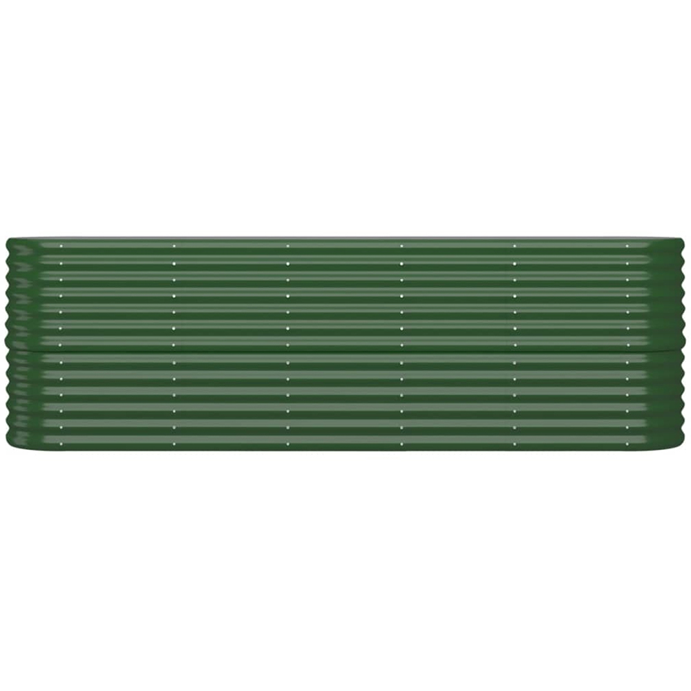 vidaXL Green Galvanised Steel Raised Garden Bed 224 x 40 x 68cm Image 2