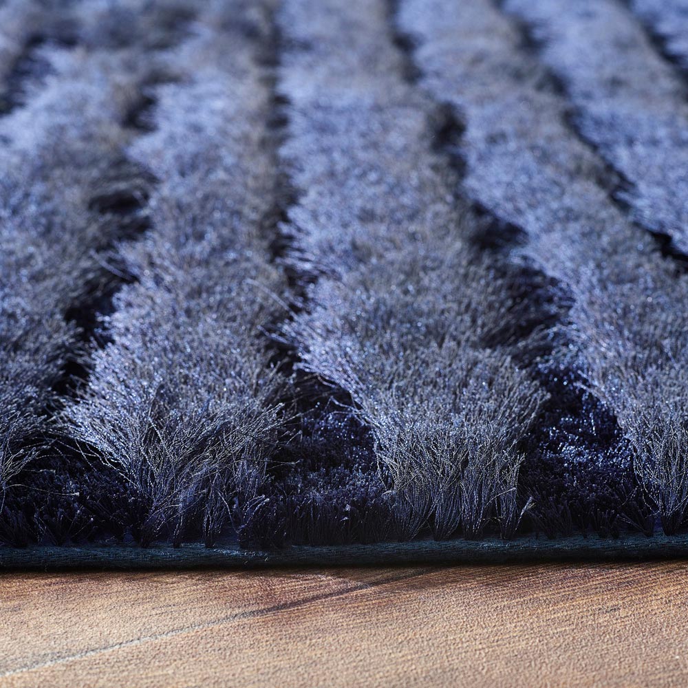 Origins Carved Glamour Navy Rug 120 x 170cm Image 4