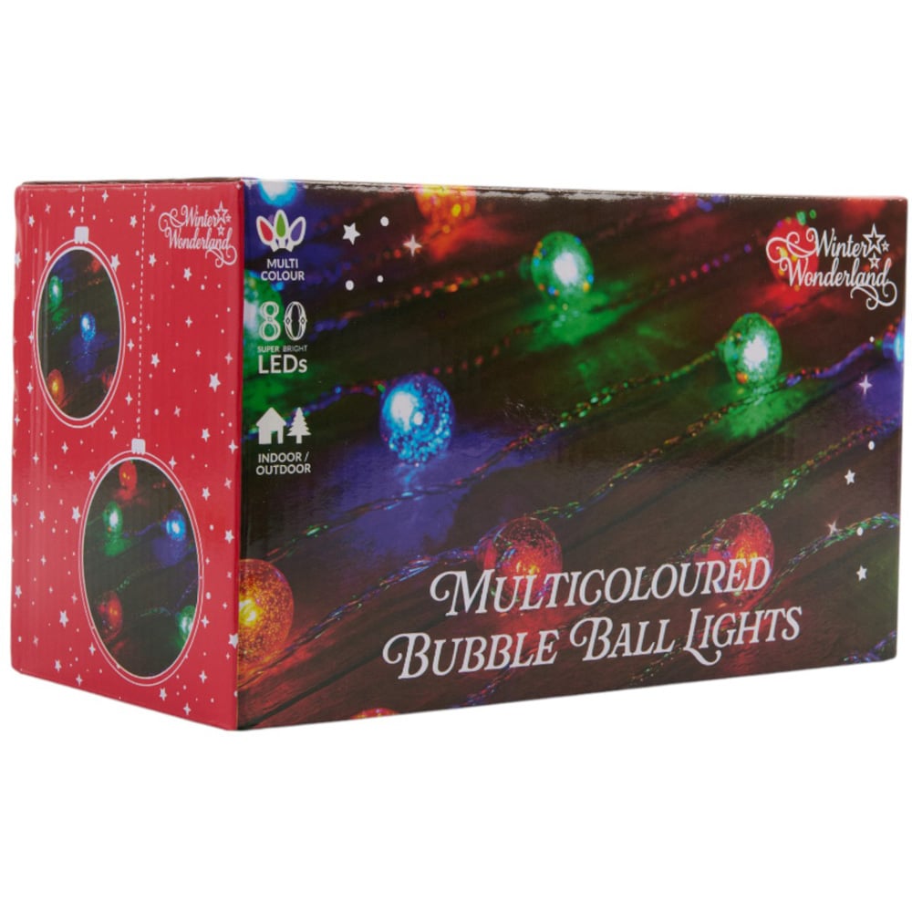 80 LED Bubble Ball Lights - Multicoloured Image 3