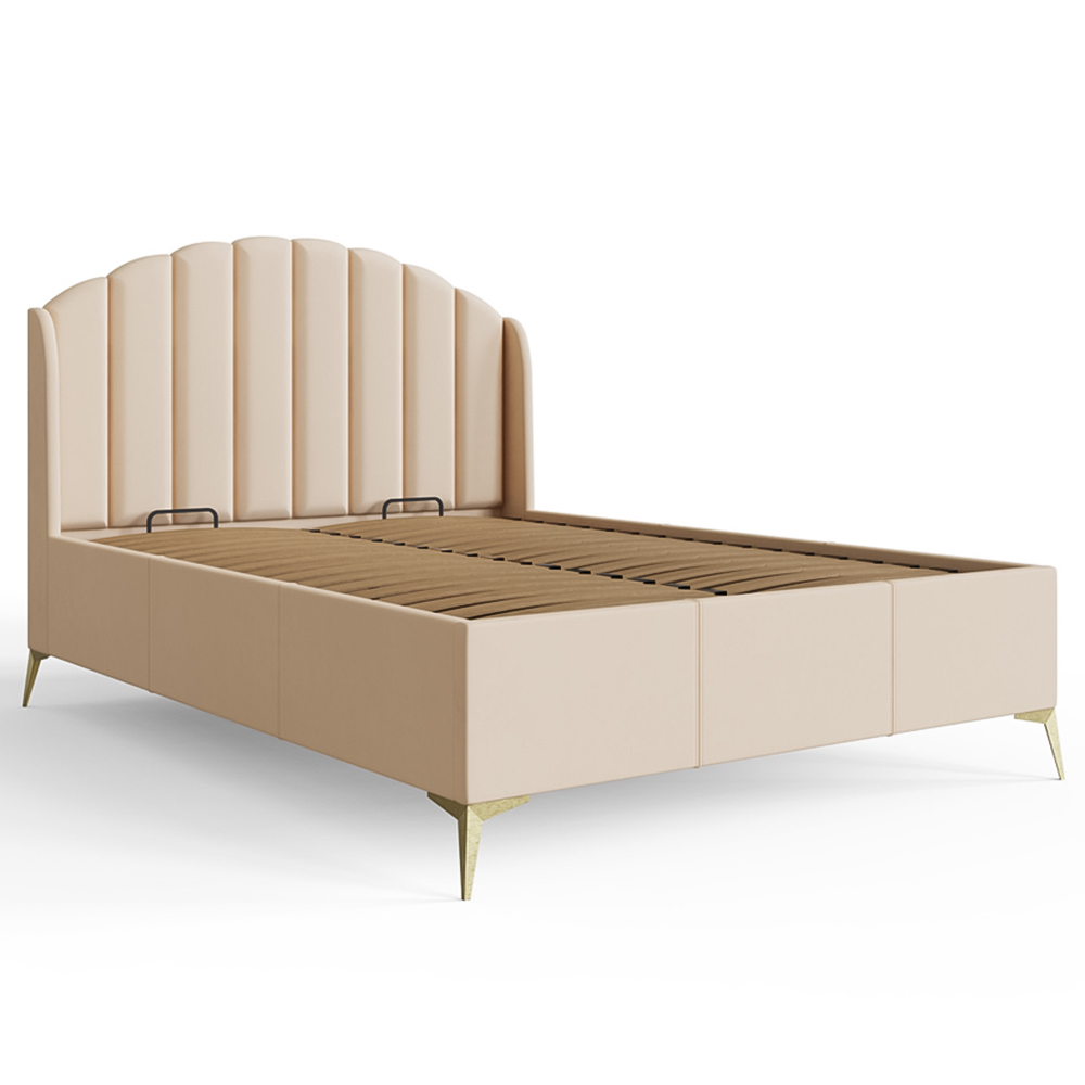 GFW Pettine King Size Pink End Lift Ottoman Storage Bed Image 3