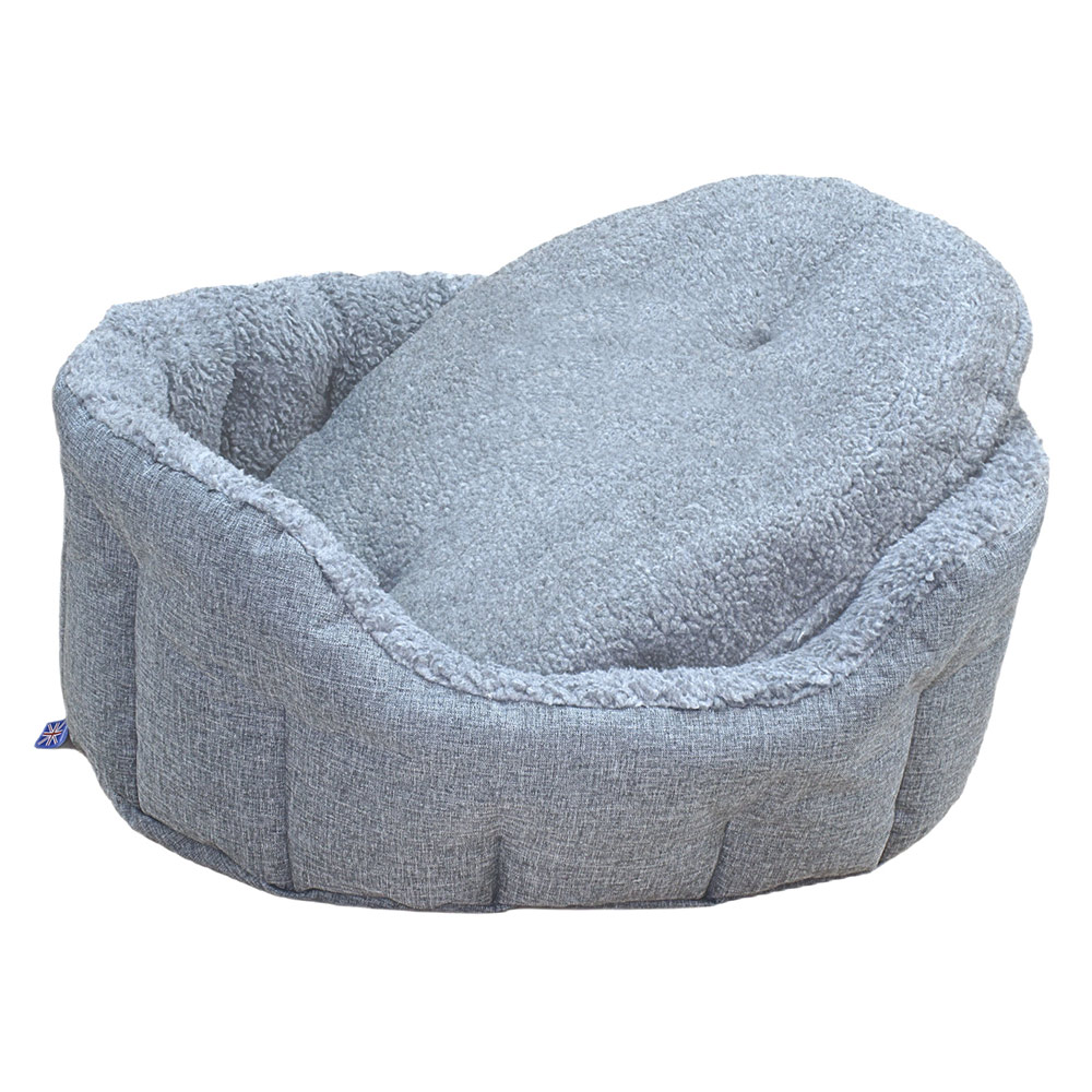 P&L Small Charcoal Premium Bolster Dog Bed Image 2