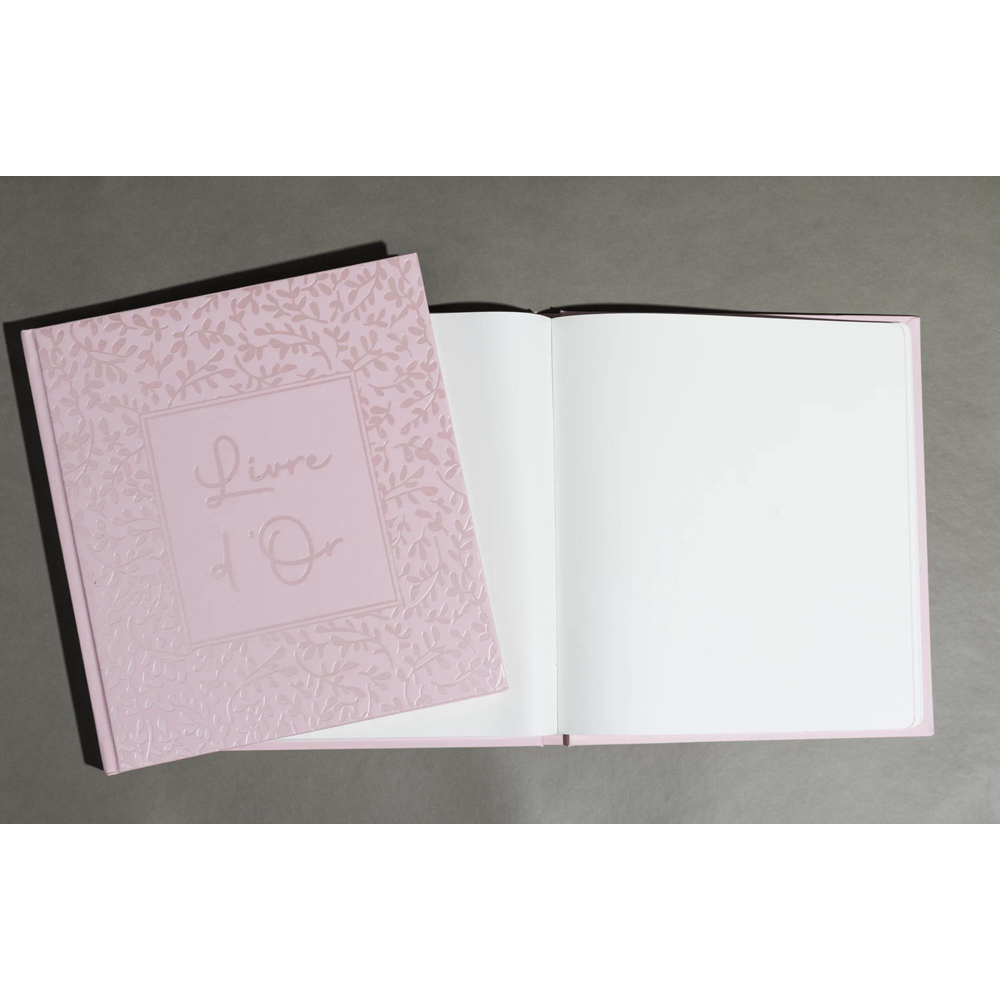 Exacompta AutentiK Candy Pink Floral Design Guest Book with Crystal Box 140 Pages Image 2