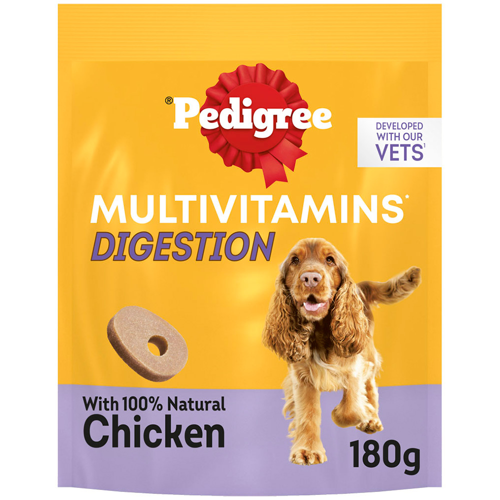 Pedigree Multivitamins Digestion Soft Dog Chews Case of 6 x 180g Image 2