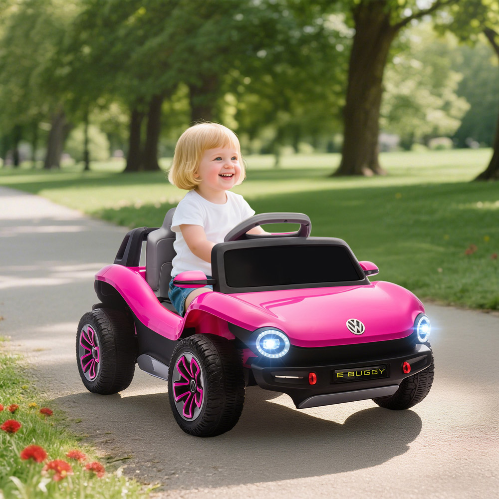 Tommy Toys Pink Volkswagen Licensed Kids Electric Car with Remote Image 2